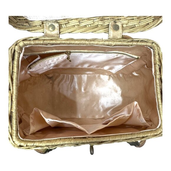 Vintage Midas Of Miami Artisan Horse Handbag Woven Wicker Equestrian Purse Gift - Picture 4 of 13